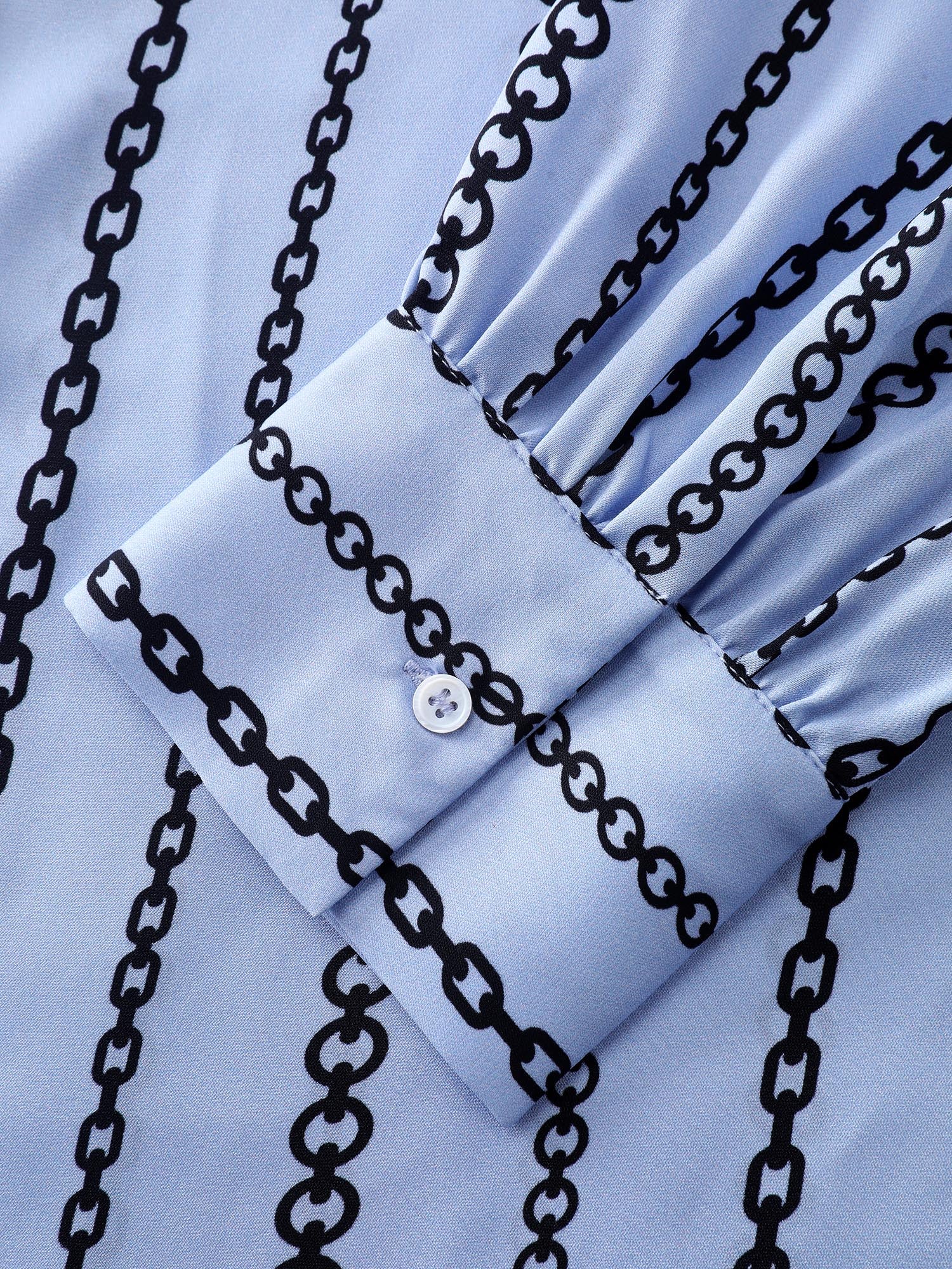 Loop Striped Bow-Tie Neckline Blouse