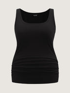 Supportive Bra Pleated Fitted Tank Top