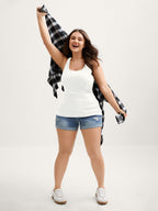 Supportive Bra Pleated Fitted Tank Top