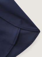 Draped Side Buckle Petal Sleeve Blouse