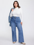 Thigh Friendly Stretchy Waist Flare Jeans