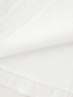 Cotton Textured Neckline Flutter Sleeve Blouse