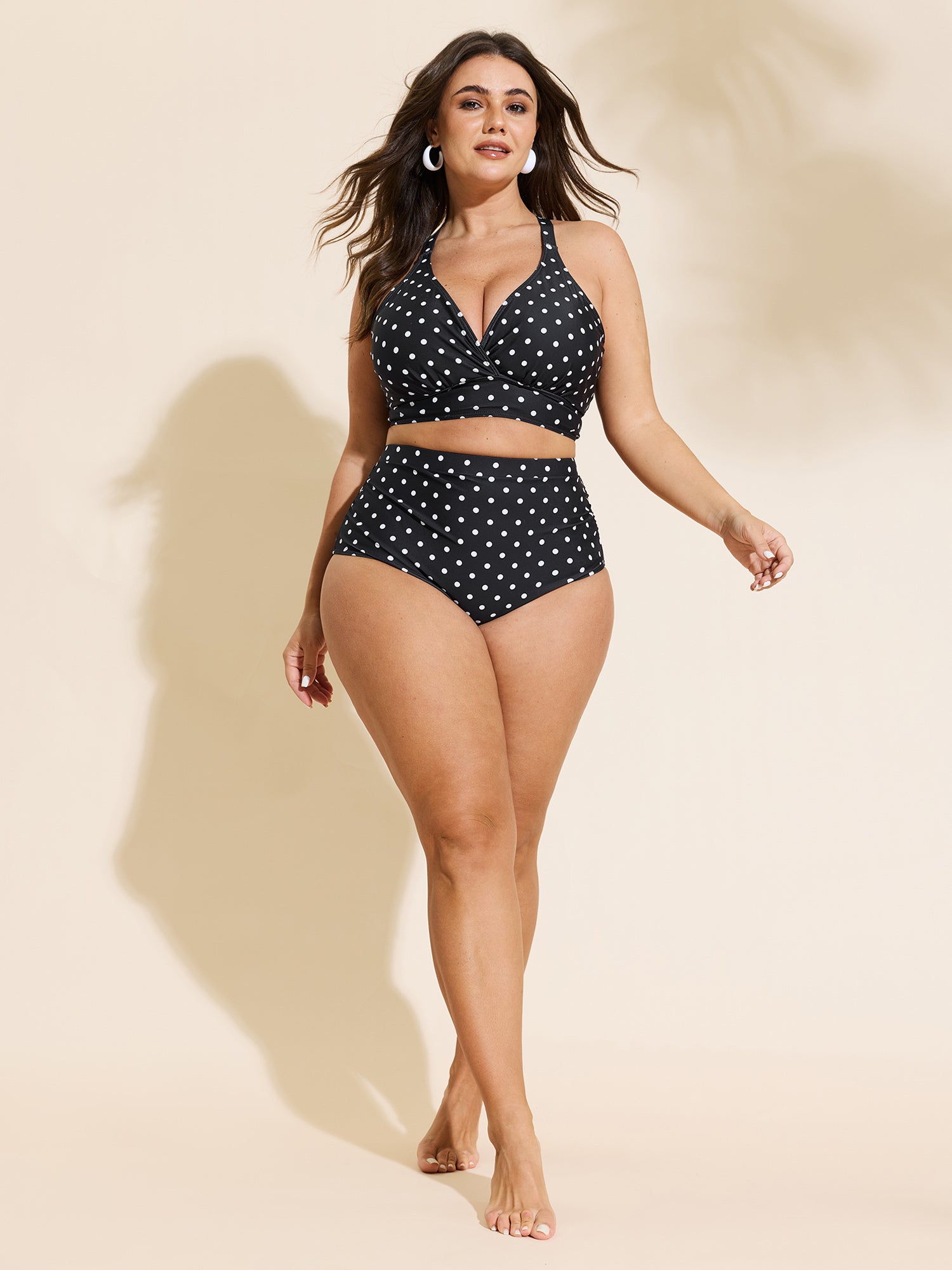 Polka Dots Skinny-Fit Bikini Bottoms