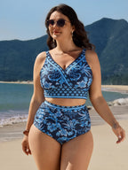 Floral Print Color Contrast Bikini Bottoms