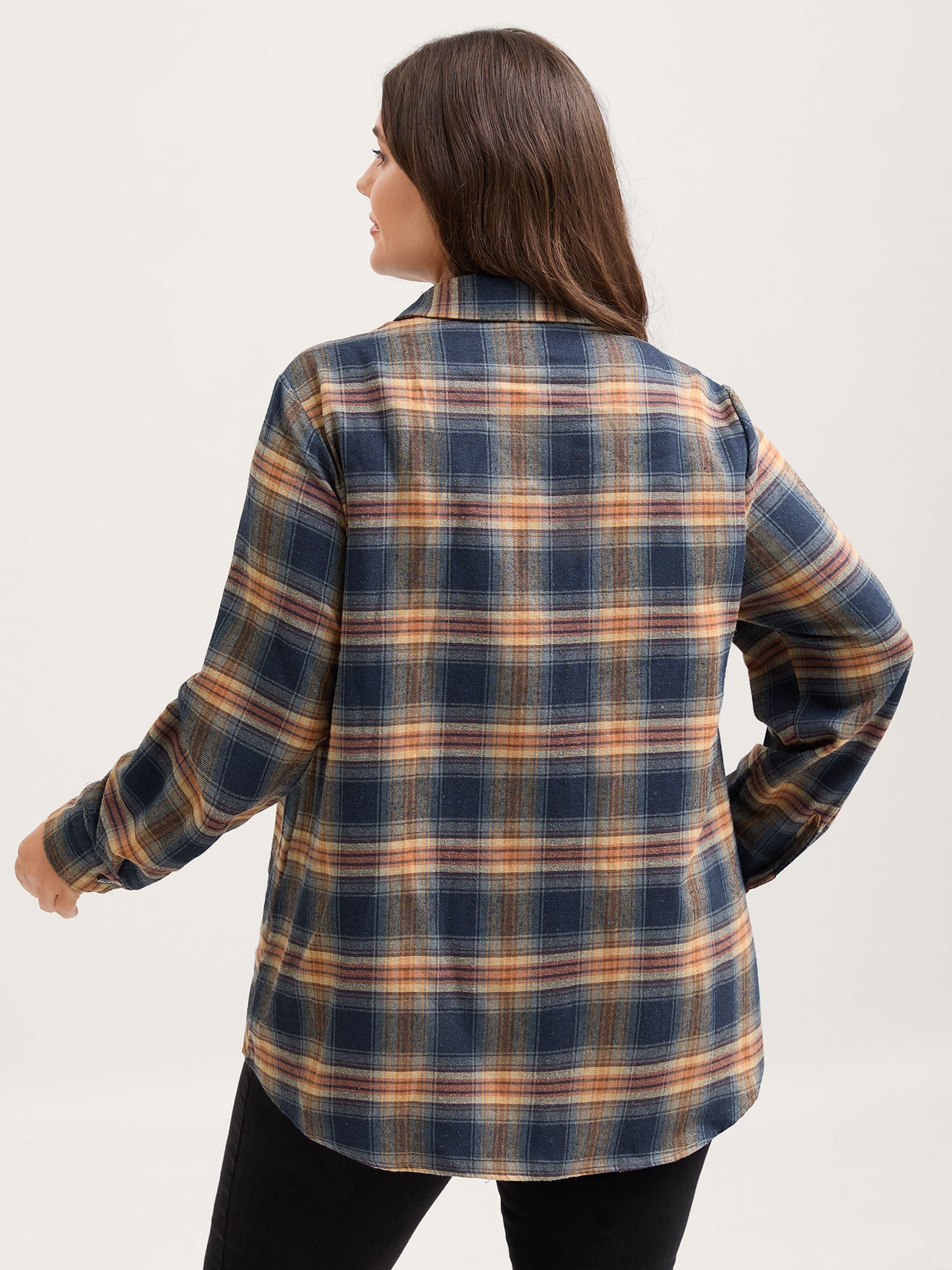 Plaid Print Button Down Shirt