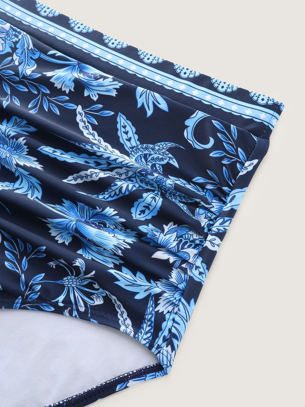 Floral Print Color Contrast Bikini Bottoms