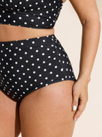 Polka Dots Skinny-Fit Bikini Bottoms