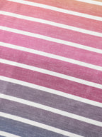 Colorful Gradient Stripe Round Neck T-Shirt