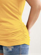 Supportive Bra Pleated Fitted Tank Top
