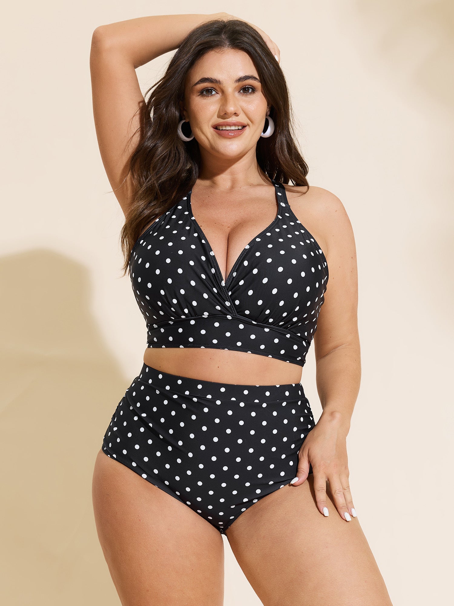 Polka Dots Skinny-Fit Bikini Bottoms