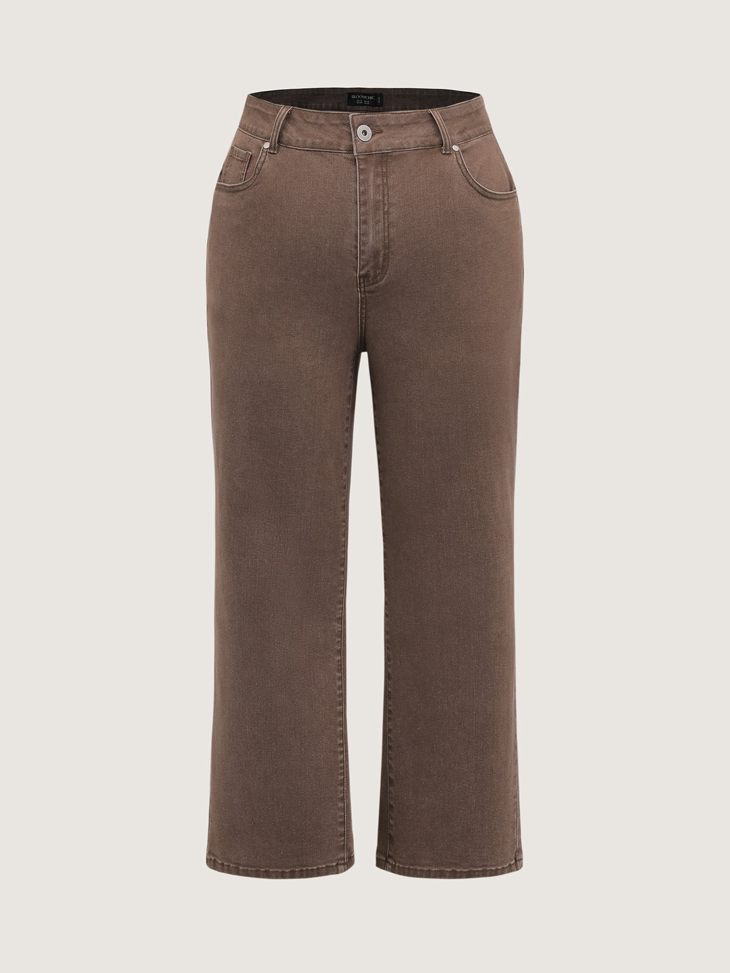 Classic High-Rise Cropped Straight-Leg Jeans